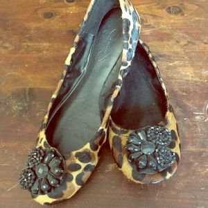Jessica Simpson leopard print flats